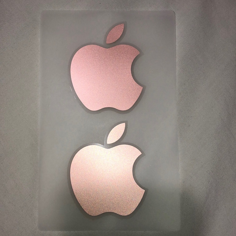 Rose Gold Apple Logo Sticker